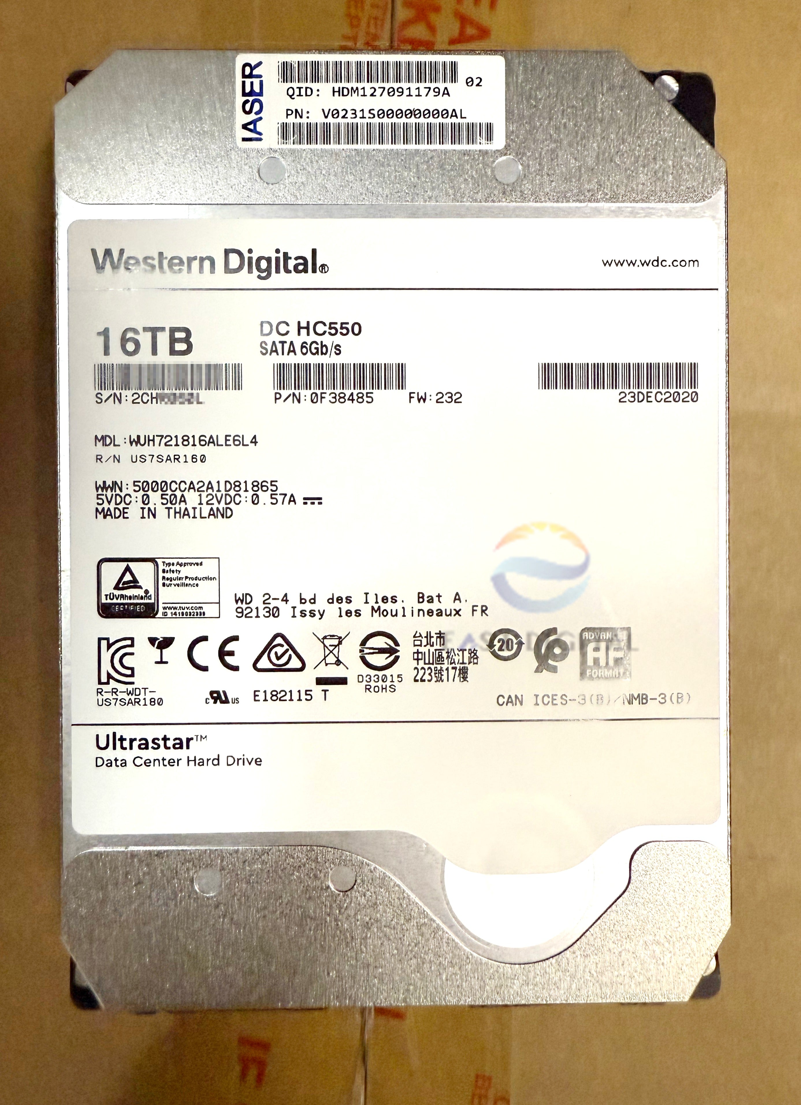 新品　HDD ultrastar WUH721816ALE6L4/JP 16TB Amazon.com: Western Digital Ultrastar DC HC550