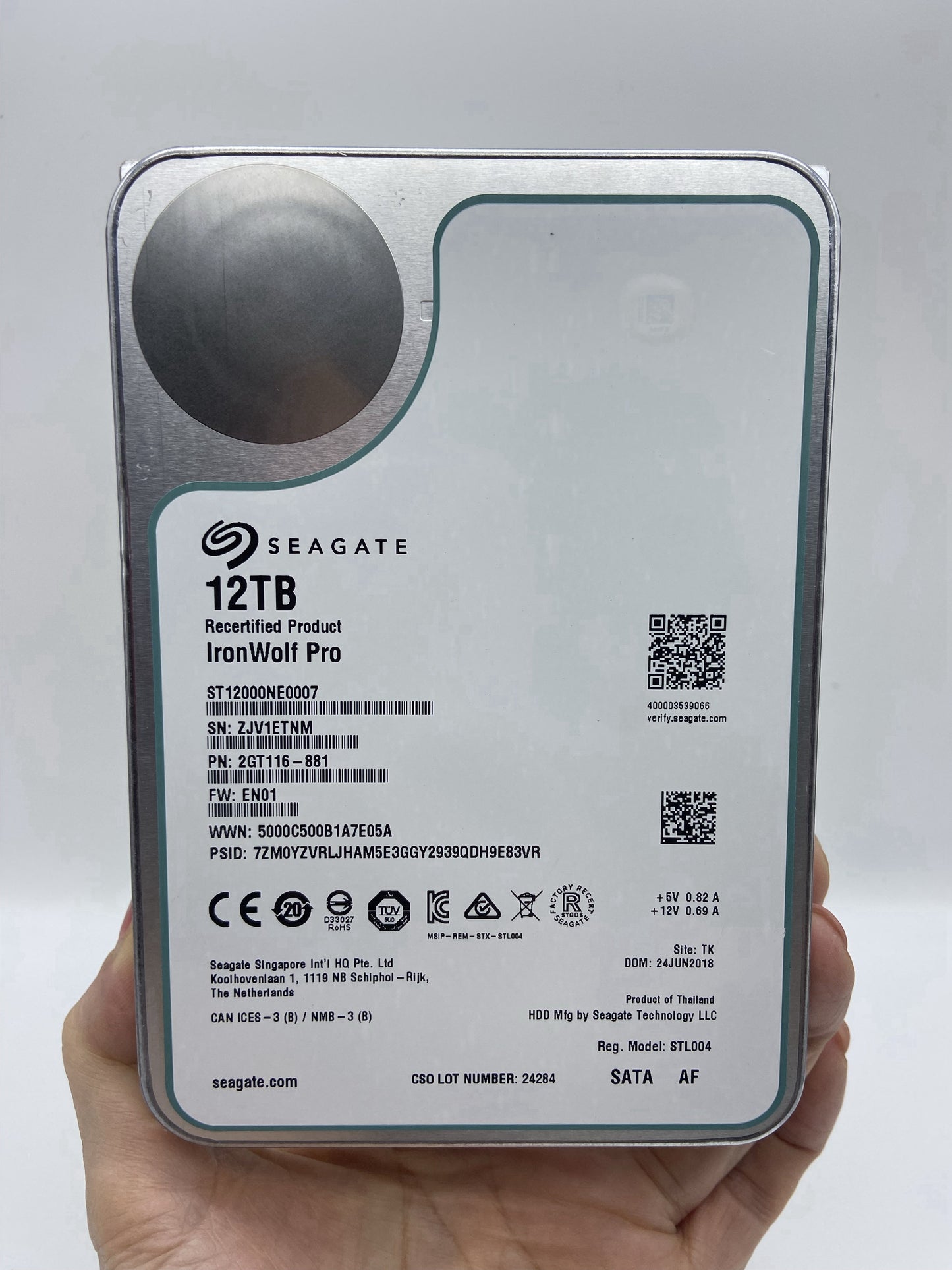 Seagate ST12000NE0007 Ironwolf Pro 12TB 7200 RPM SATA  3.5" Internal NAS Hard Drive