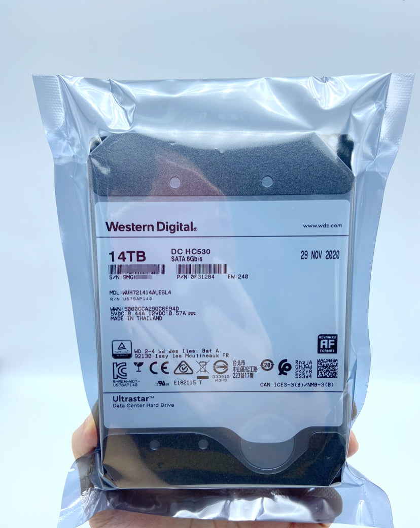 WD Ultrastar 14TB WUH721414ALE6L4 SATA HC530 LFF 0F31284 Enterprise Hard Drive