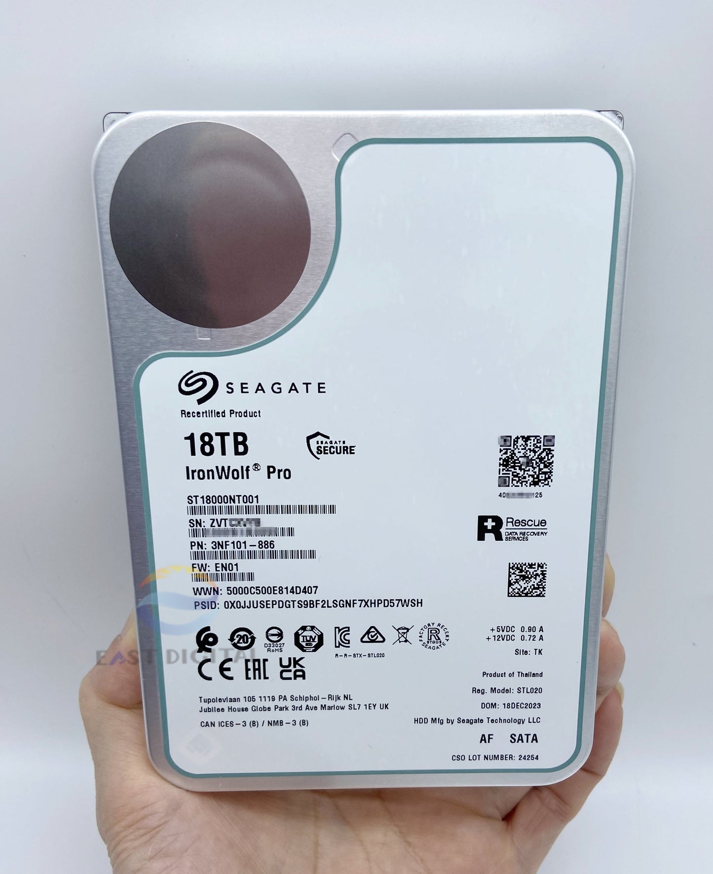 ST18000NT001 Seagate Ironwolf Pro 18TB NAS SATA 3.5 256M Enterprise Hard Drive