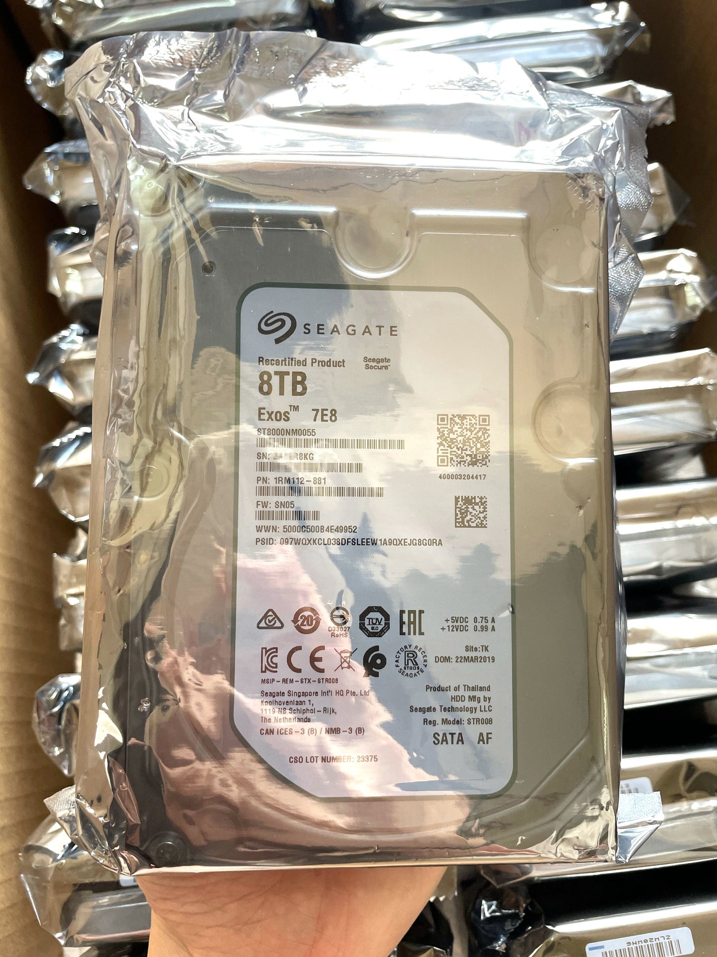 Seagate Enterprise 8TB ST8000NM0055 Capacity V5 7.2K 6Gb/s 3.5" SATA Hard Drive